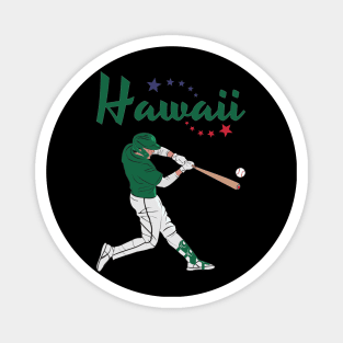 Hawaii USA Baseball Magnet